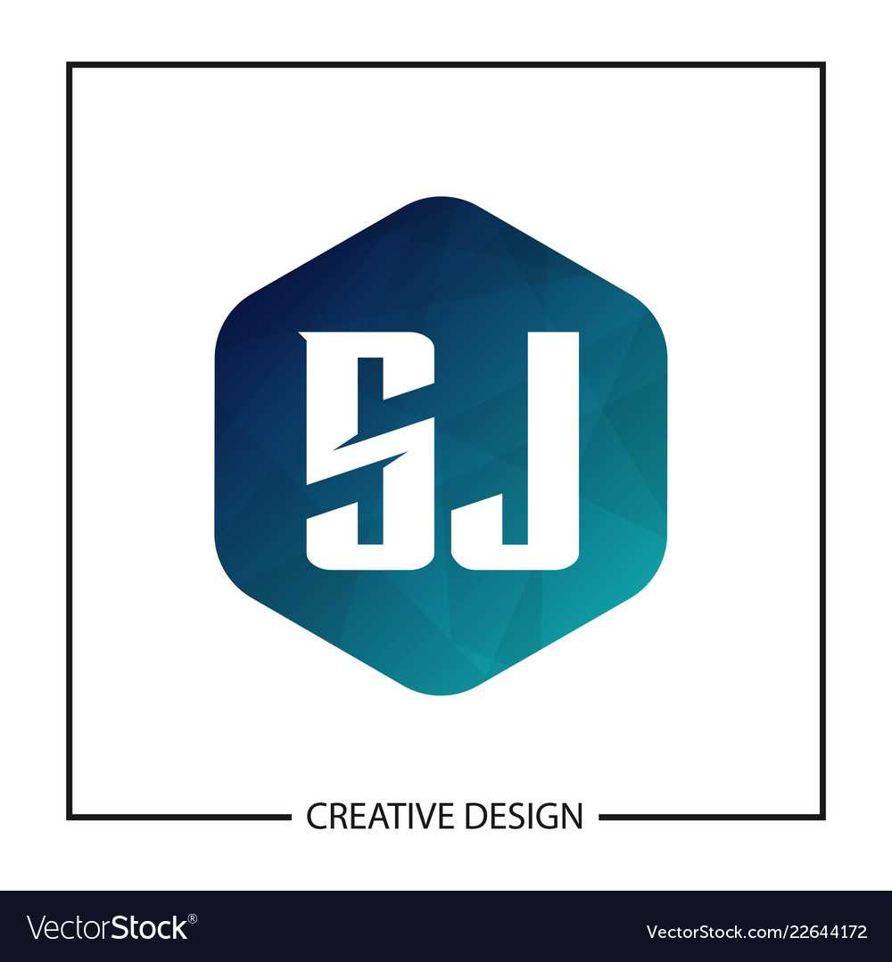 Initial letter sj logo template design