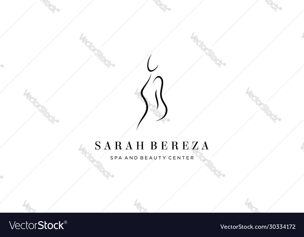 Letter s and b with body logo concept vector image Letter s and b with body logo concept