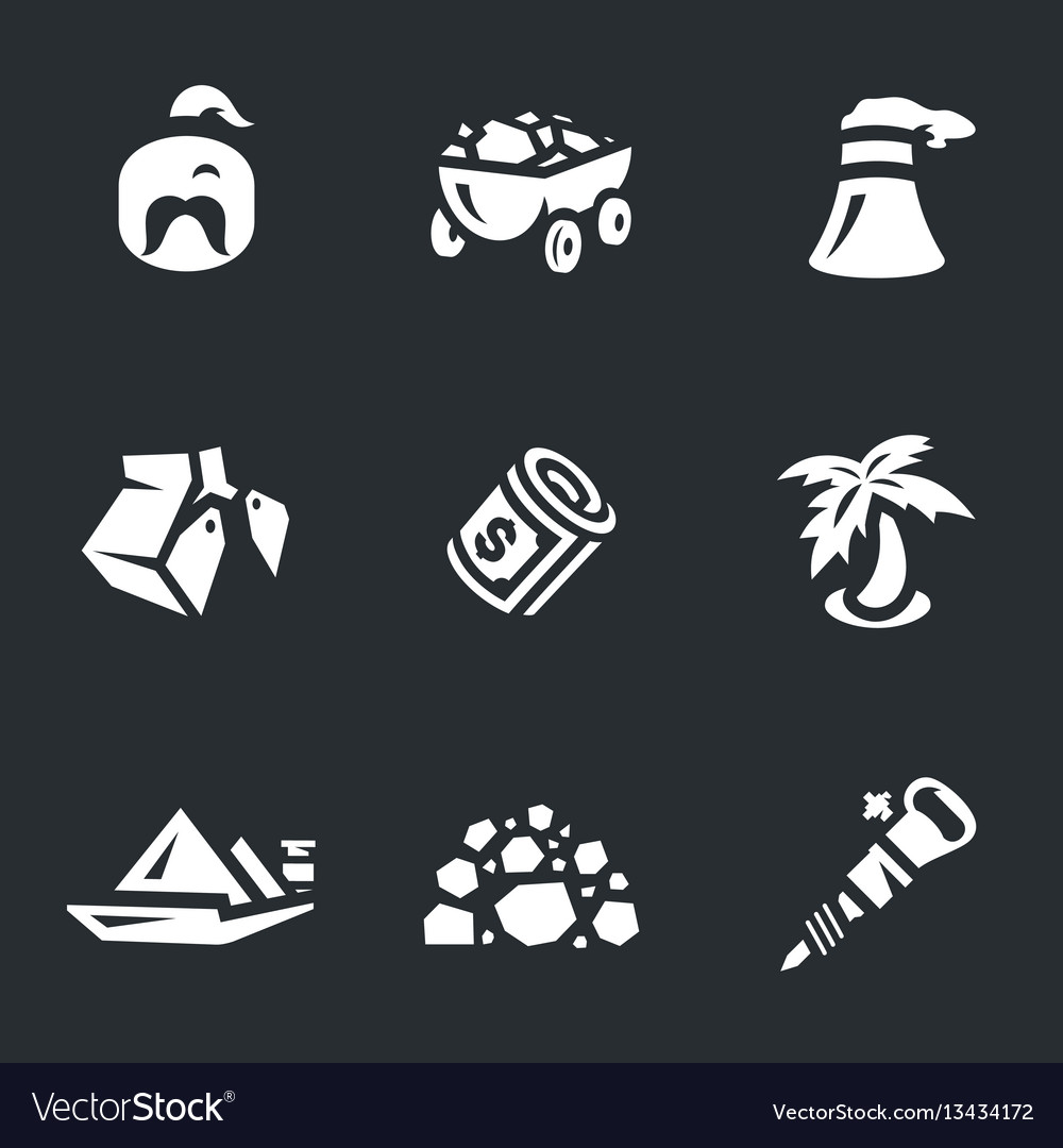 Set of coal icons