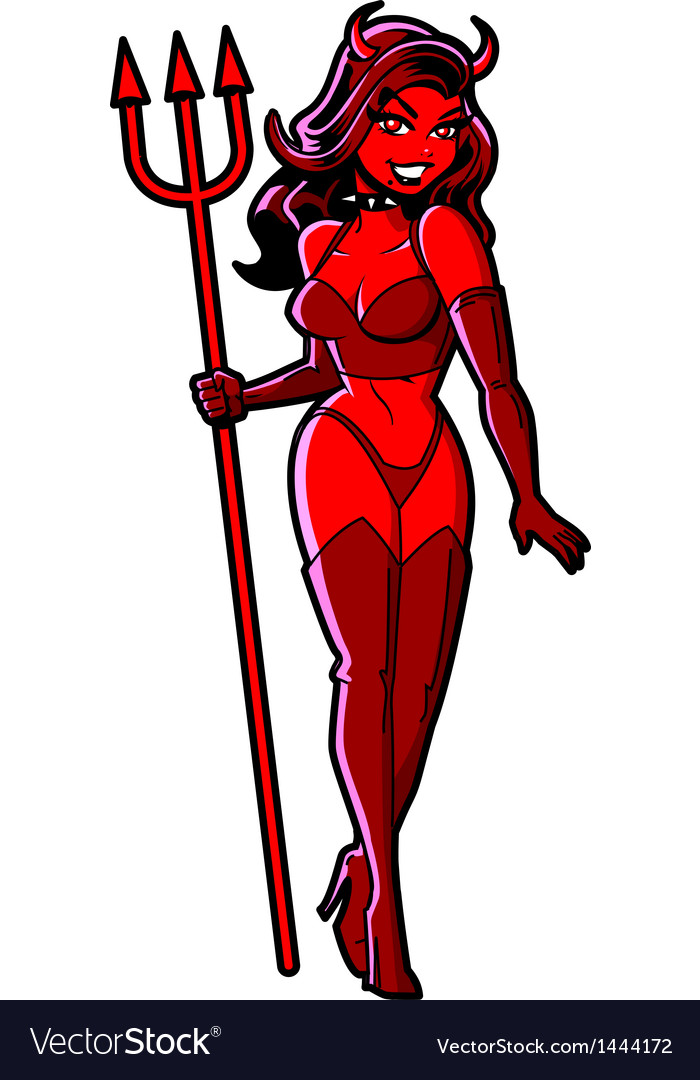 Sexy devil girl Royalty Free Vector Image VectorStock