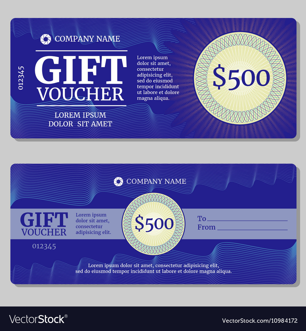 Vintage gift certificate voucher coupon Royalty Free Vector