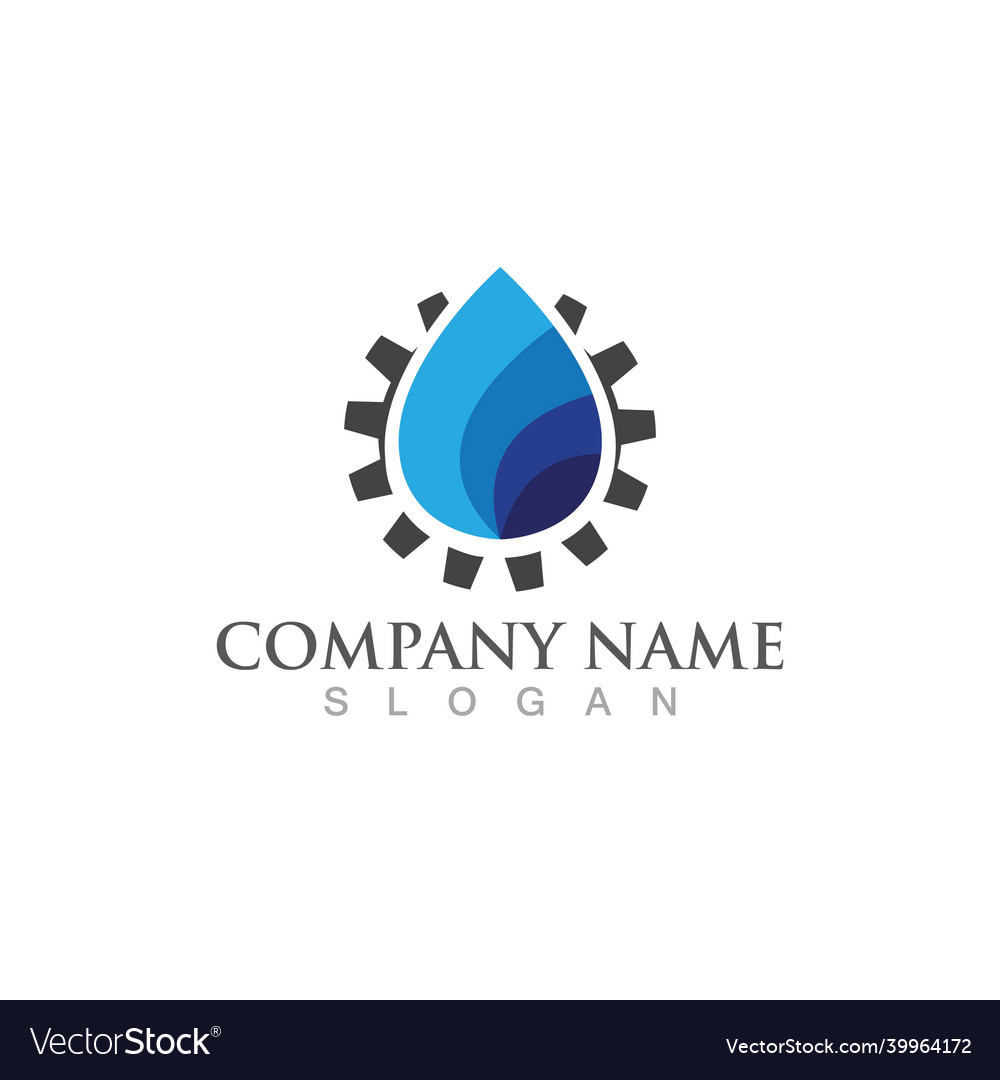 Water drop logo template Royalty Free Vector Image