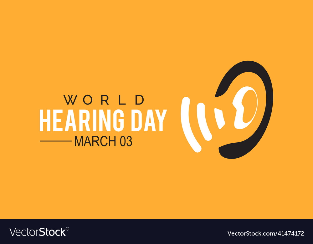 World hearing day template design for banner card