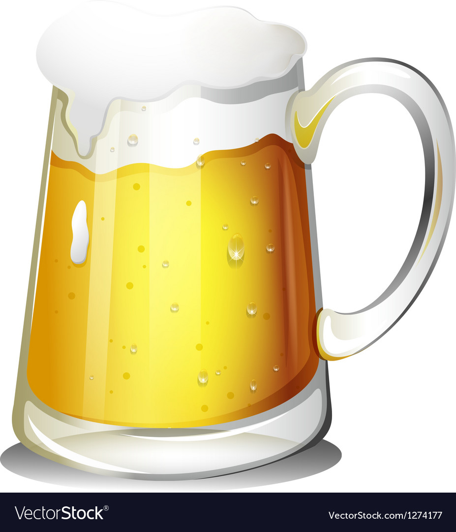 A glass of cold alcoholic drink Royalty Free Vector Image