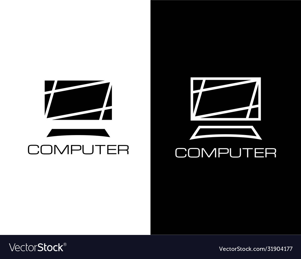 Abstract and unique logo computer