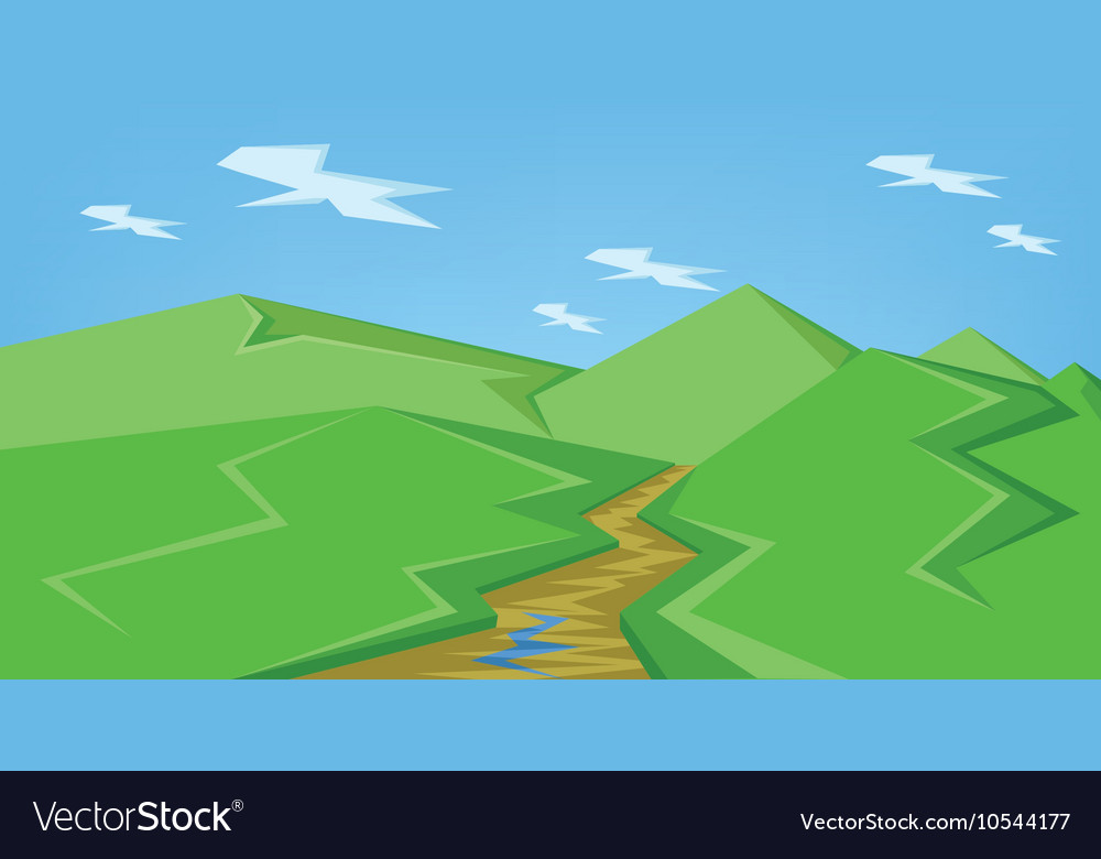 Abstract Green Landscape Royalty Free Vector Image