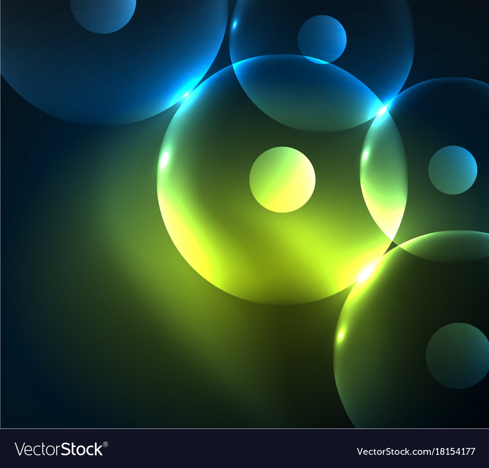 Blurred glowing circles digital abstract Vector Image