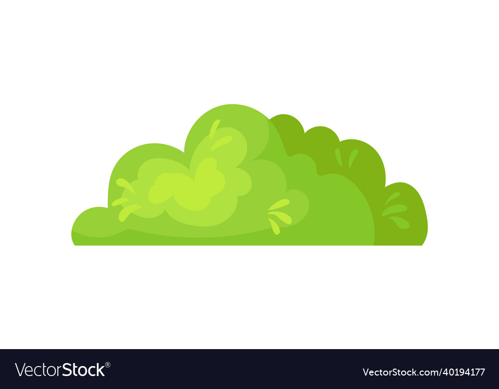 Cartoon bush vegetation for green landscape Vector Image