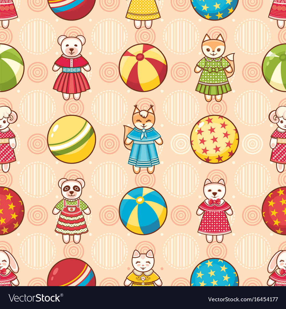 Child toy seamless pattern design element