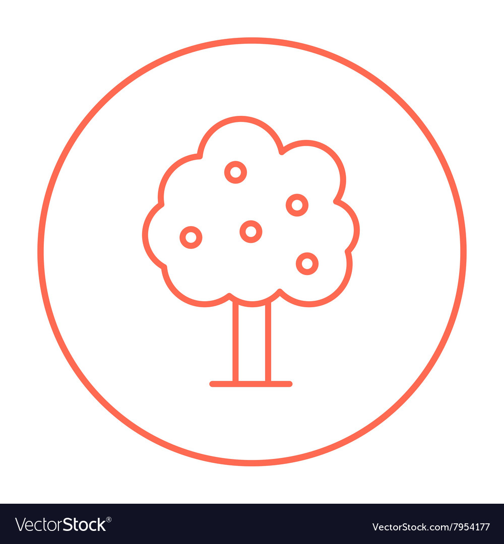 Obstbaum Linie Icon