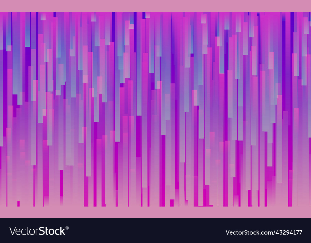 Glitch color lines vertical digital distortions Vector Image