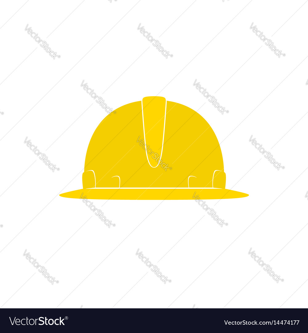 Yellow working hard hat Royalty Free Vector Image
