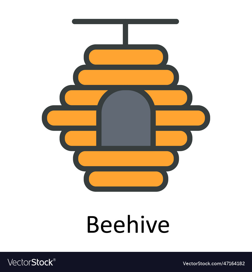 Beehive fill outline icon design