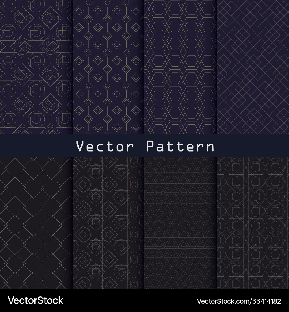 Geometric luxury pattern collection design Vector Image