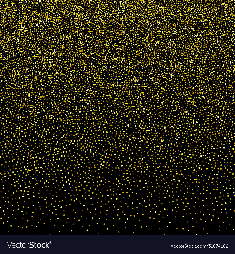 Gold glitter particles on transparent background Vector Image