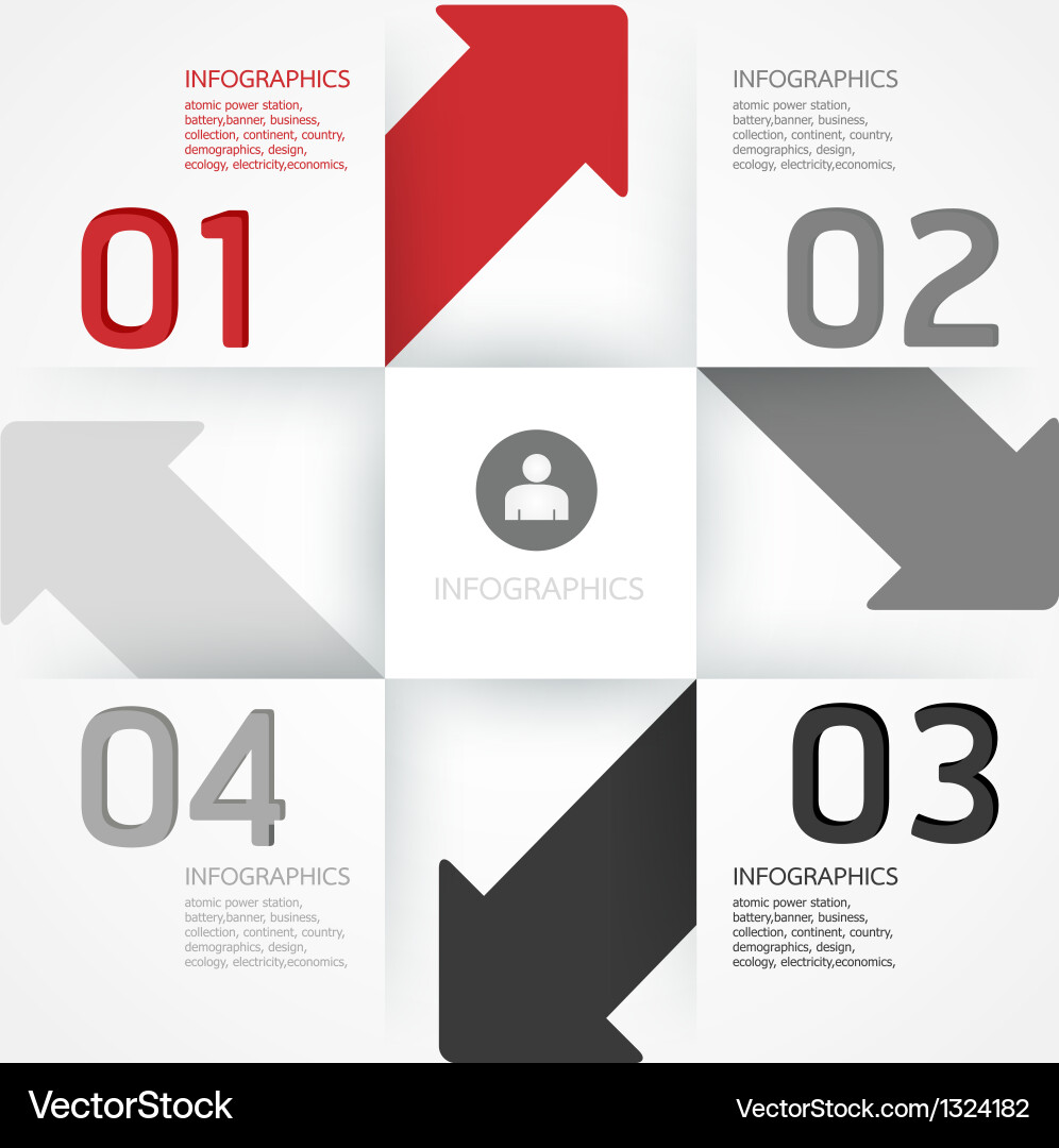 Modern Design Numbered Banners Template Royalty Free Vector