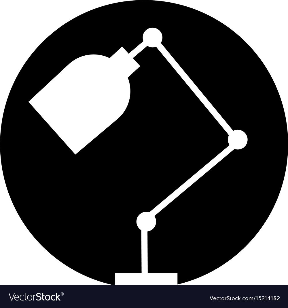 Office desk lamp isolated icon