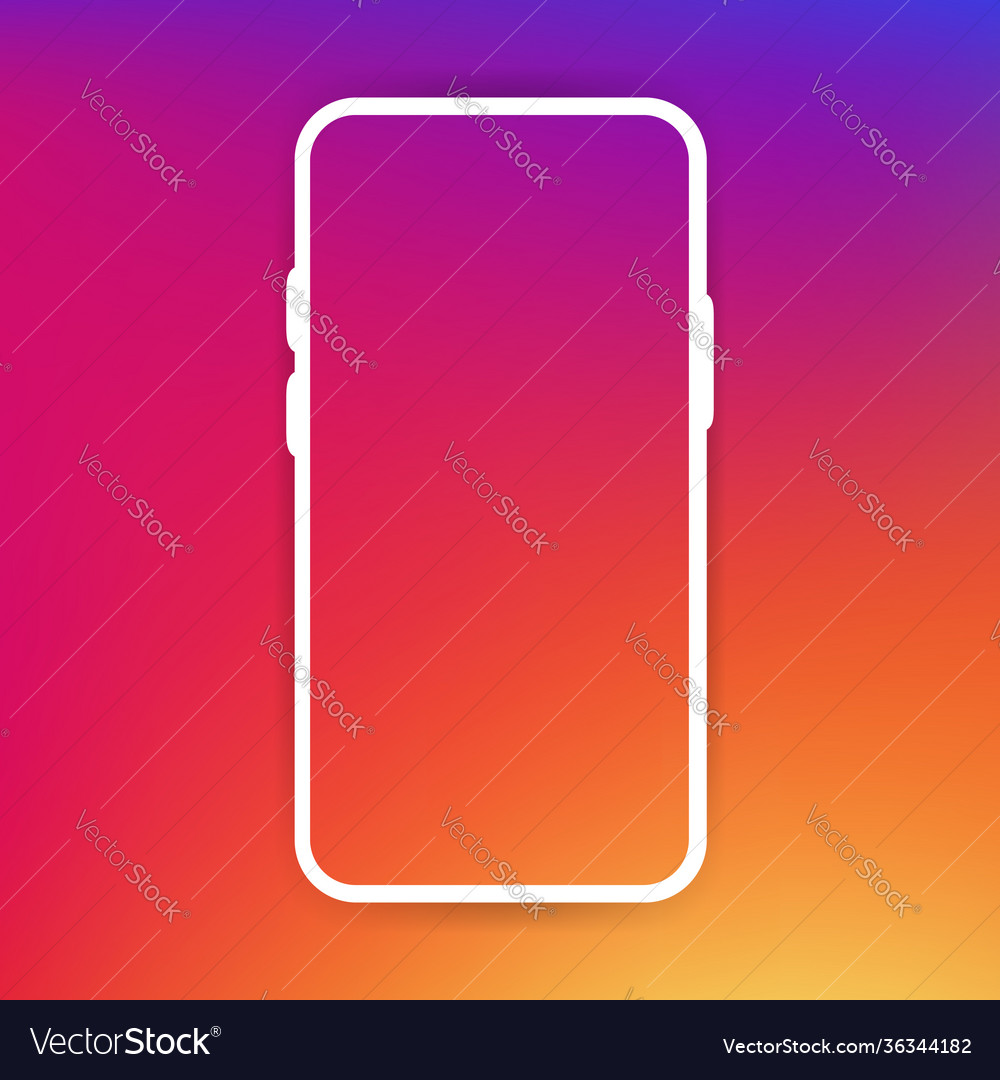 Phone frame template modern flat style Royalty Free Vector