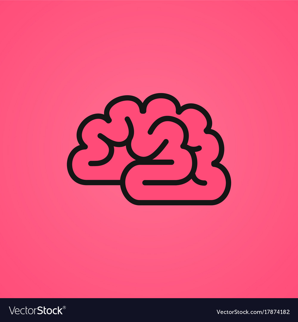 Pink brain icon