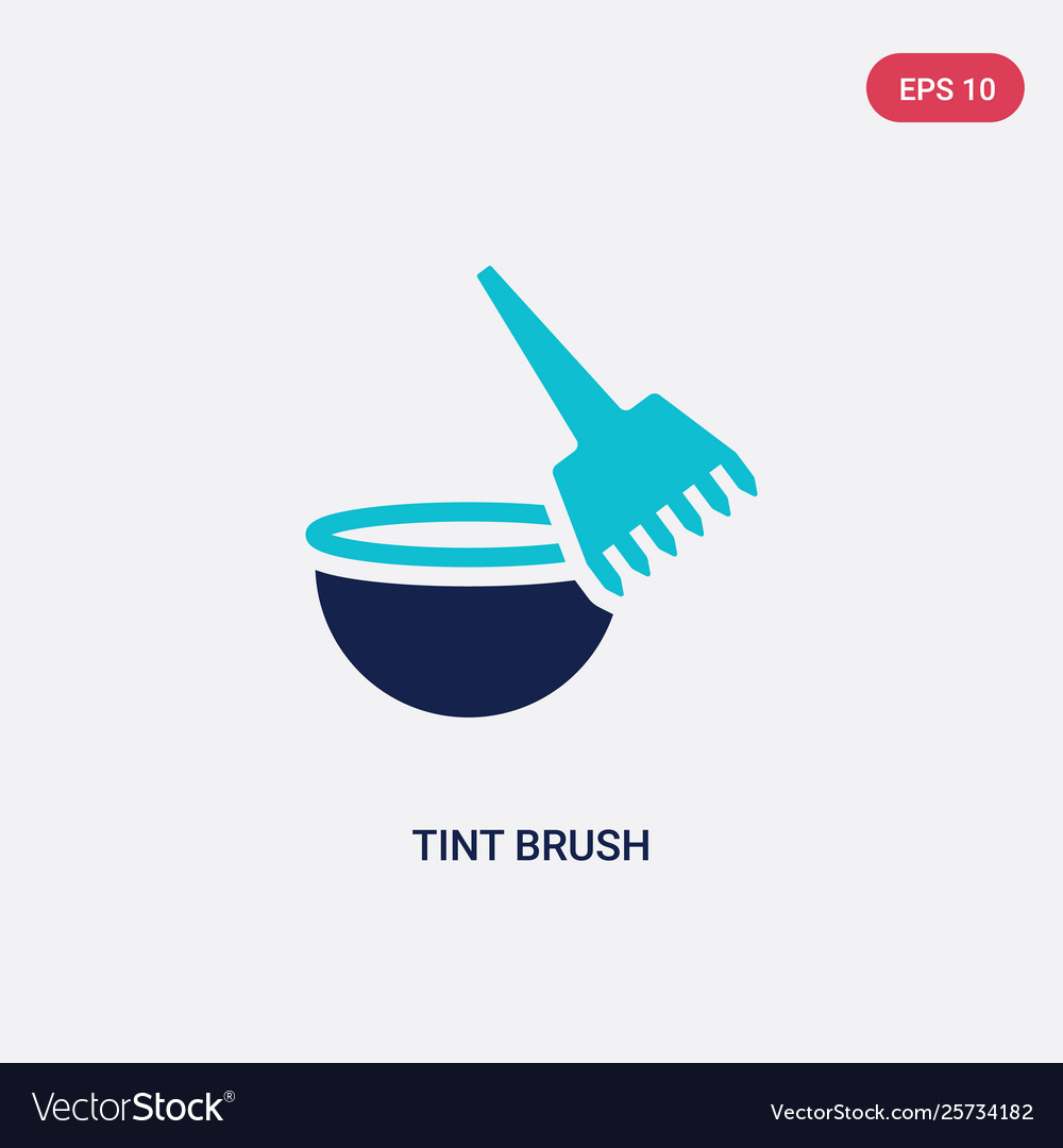 Two color tint brush icon from beauty concept