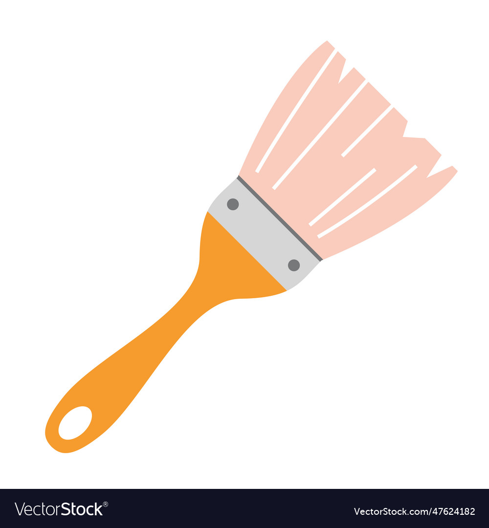 Wide Paint Brush Cartoon Style Trendy Modern Vector Image