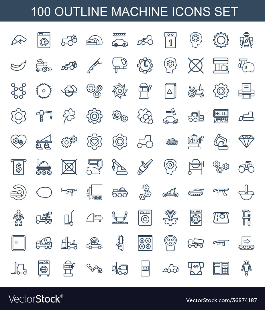 100 machine icons