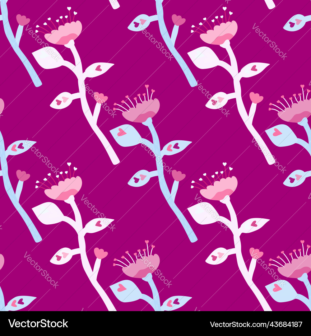 Abstract tropical flower seamless pattern Vector Image