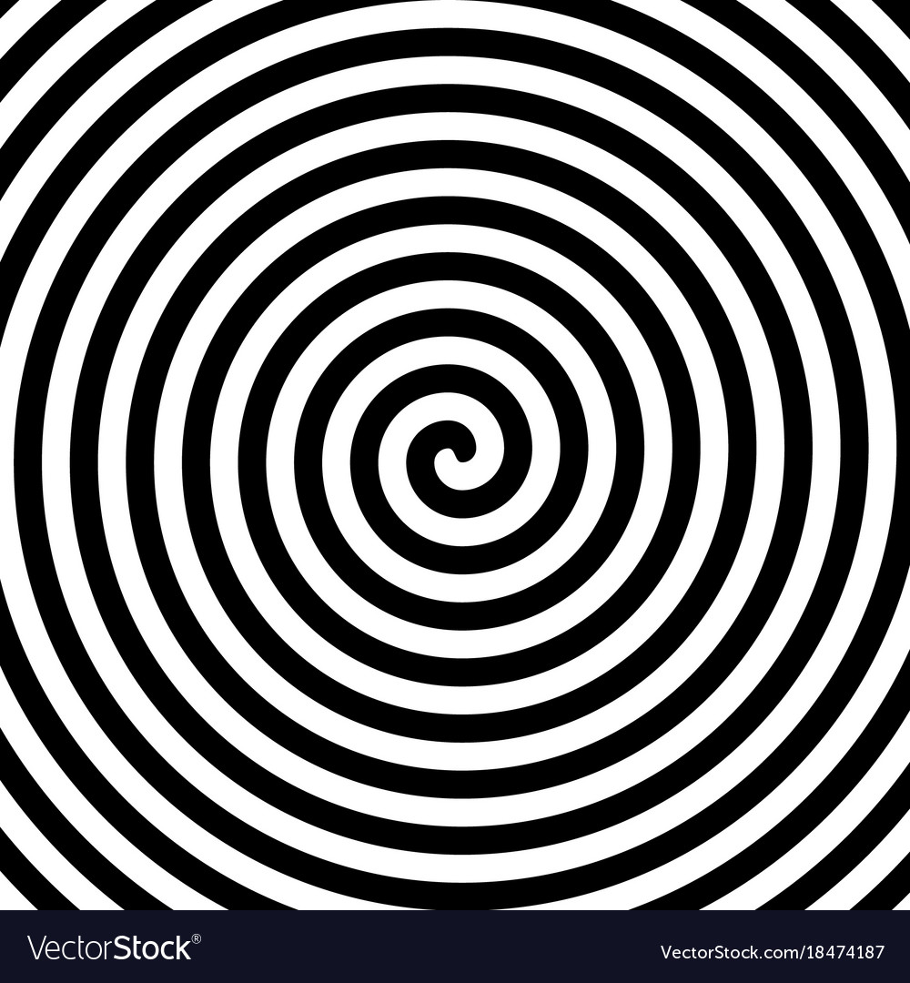 Black And White Hypnosis Spiral Royalty Free Vector Image 