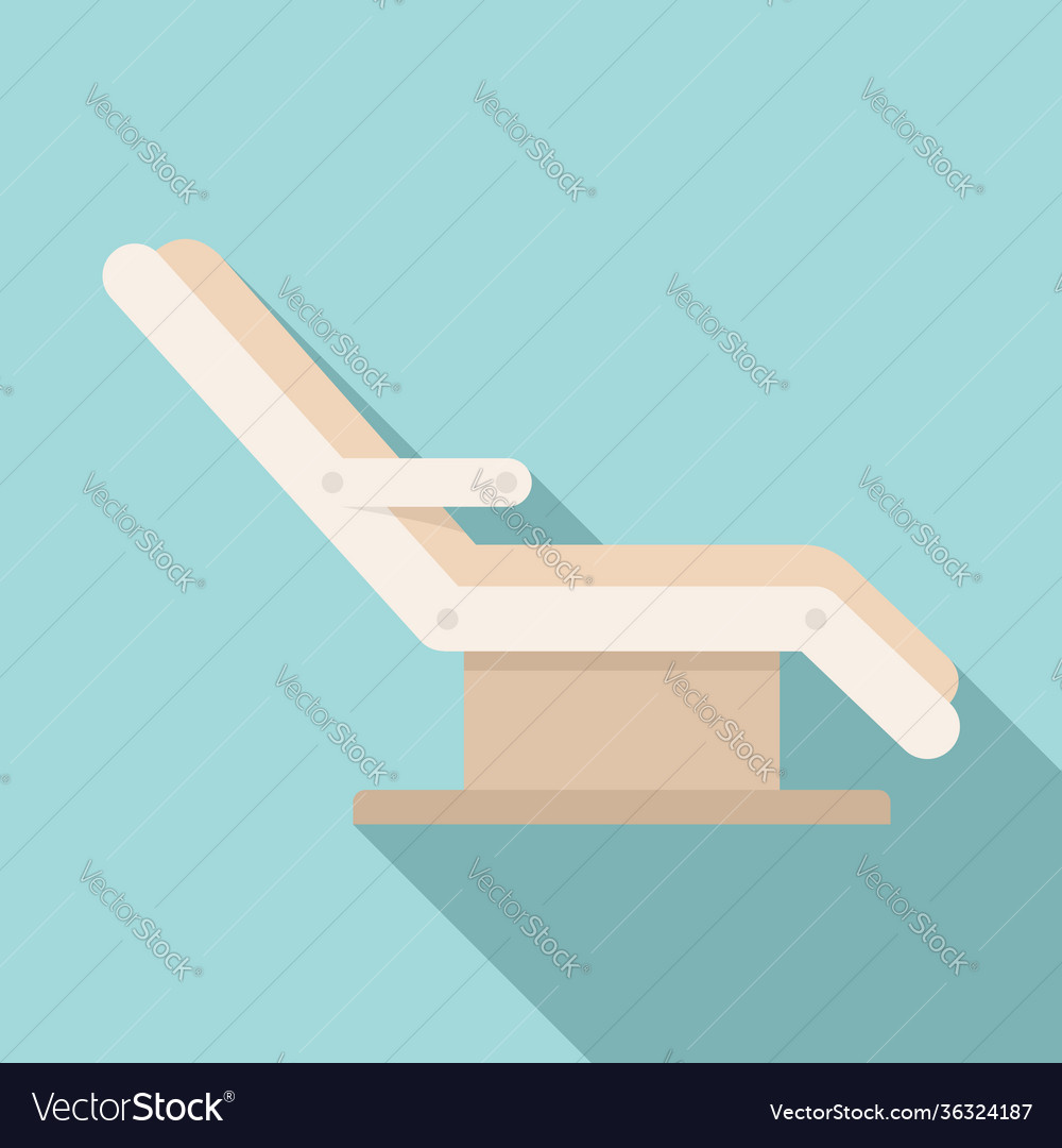 Hair removal spa chair icon flat style Royalty Free Vector Hair removal spa chair icon flat style Royalty Free Vector