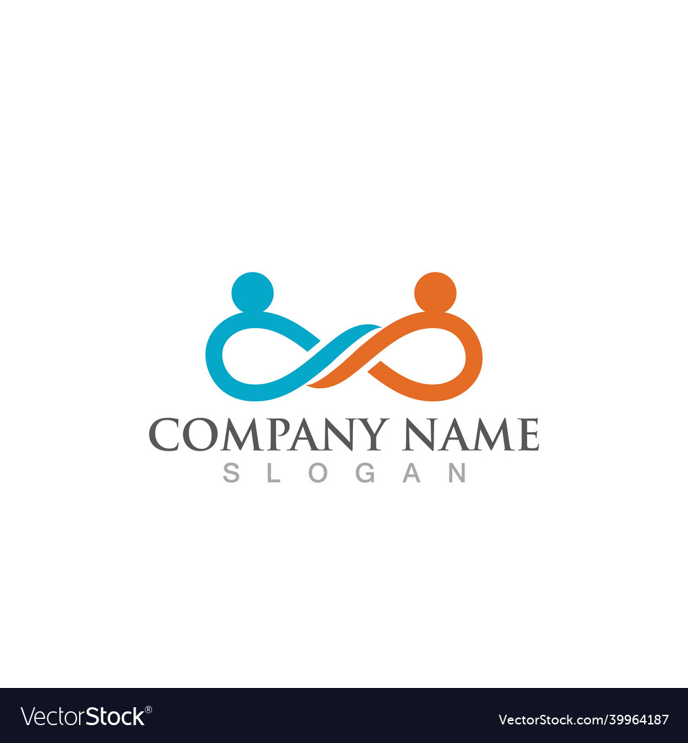 Infinity family care logo and symbol image Vector Image