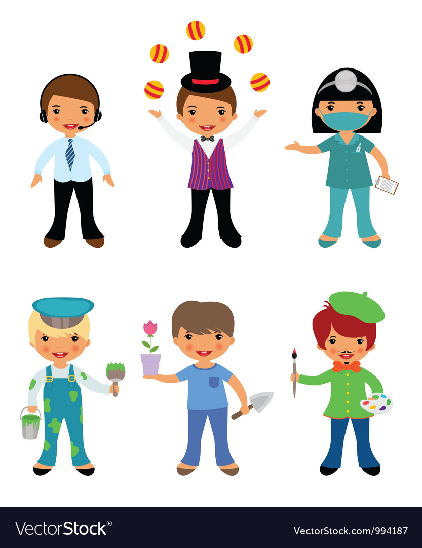 Professional Occupations 4 Royalty Free Vector Image