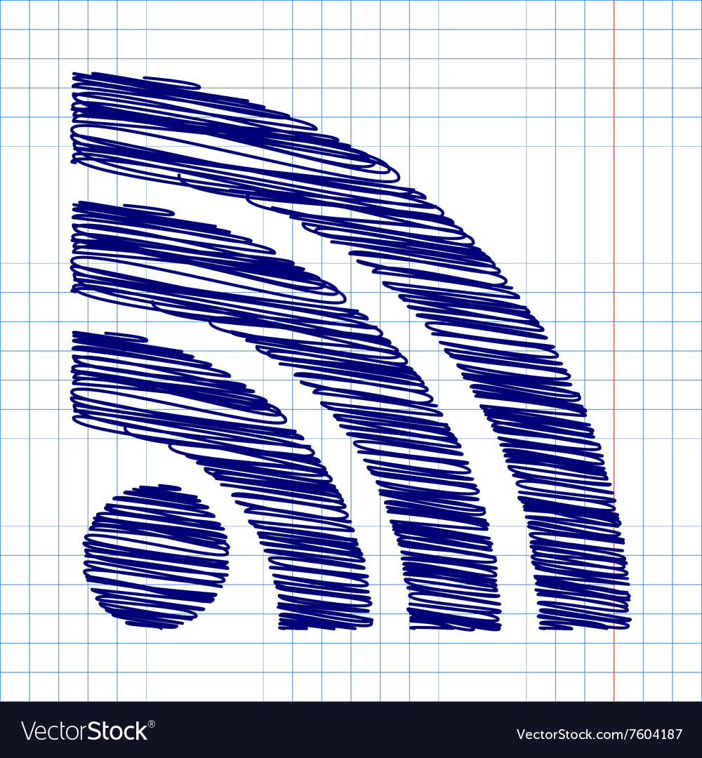 Scribble icon with pen effect