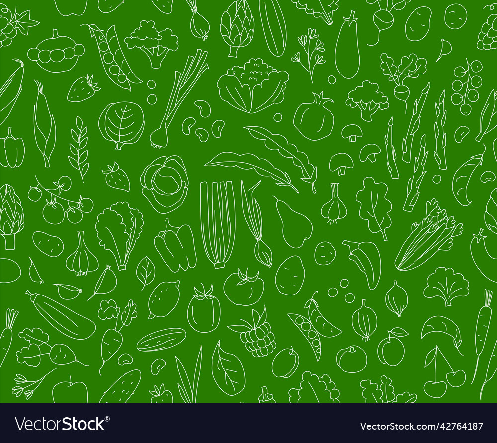 Seamless background pattern of organic farm fresh