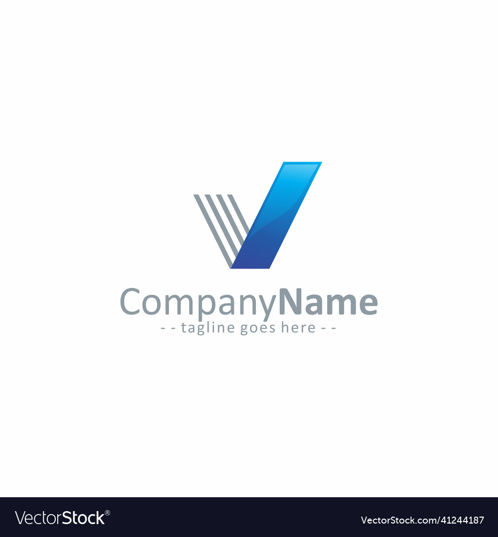 V modern logo symbol Royalty Free Vector Image