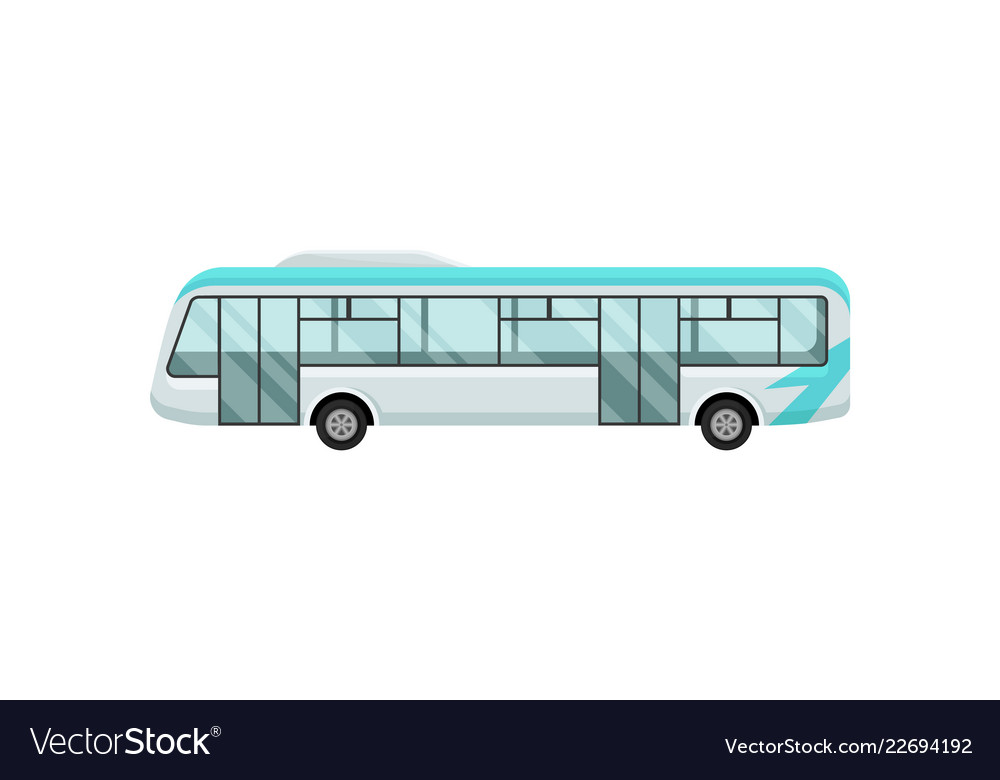 Airport shuttle bus large comfortable vehicle Vector Image