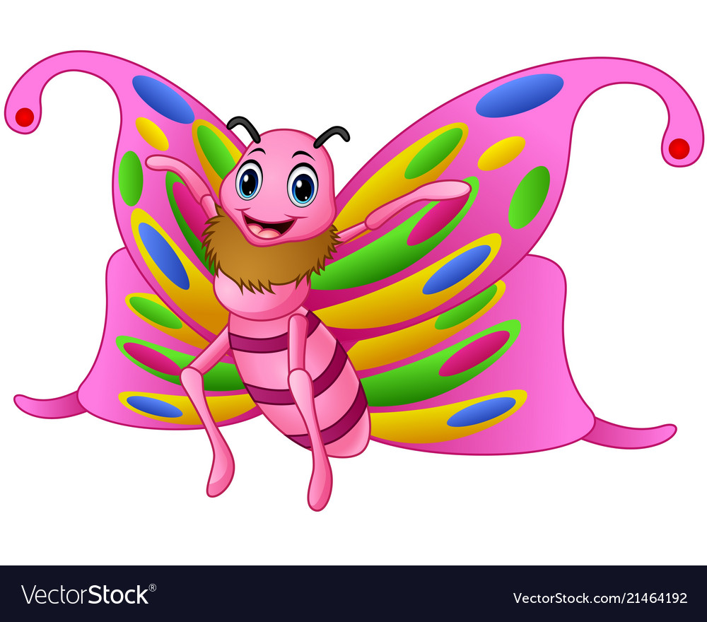 Download Cute butterfly cartoon Royalty Free Vector Image