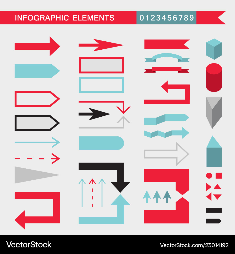 Infographic elements arrowssignsbars Royalty Free Vector