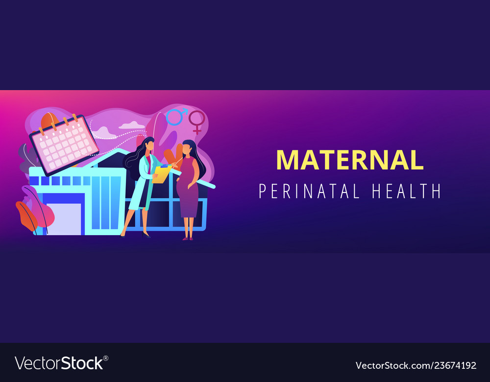 Maternity Services Concept Banner Header Vector Image