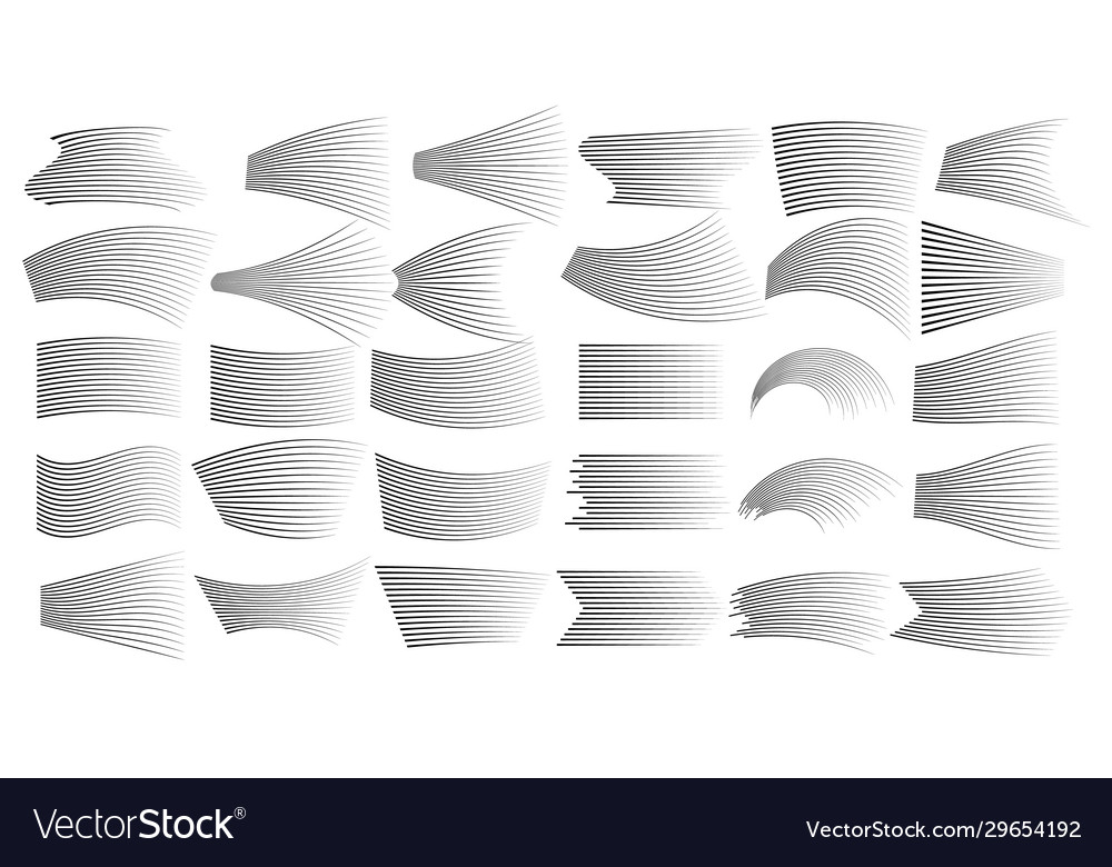 Speed lines set stock vector. Illustration of linear - 172558520