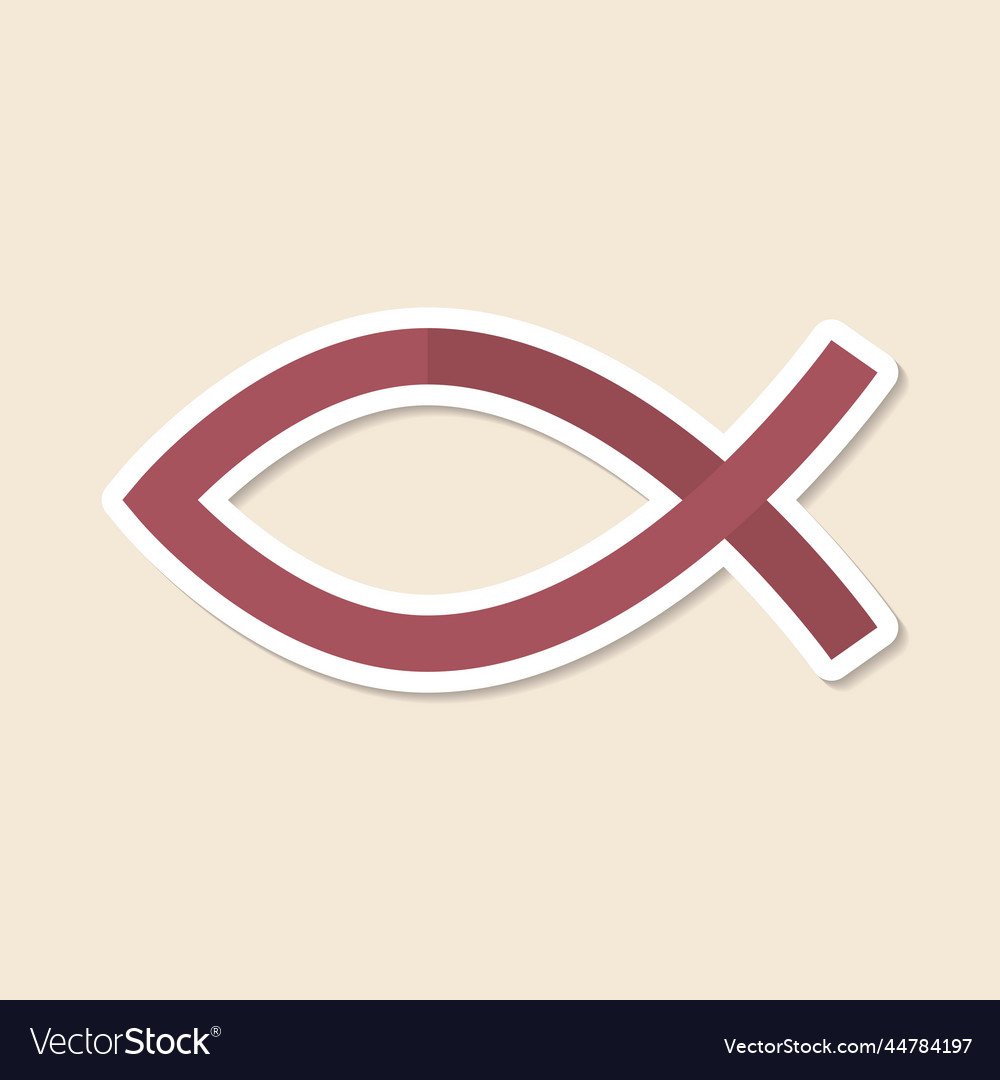 Christian ichthys fish symbol sticker