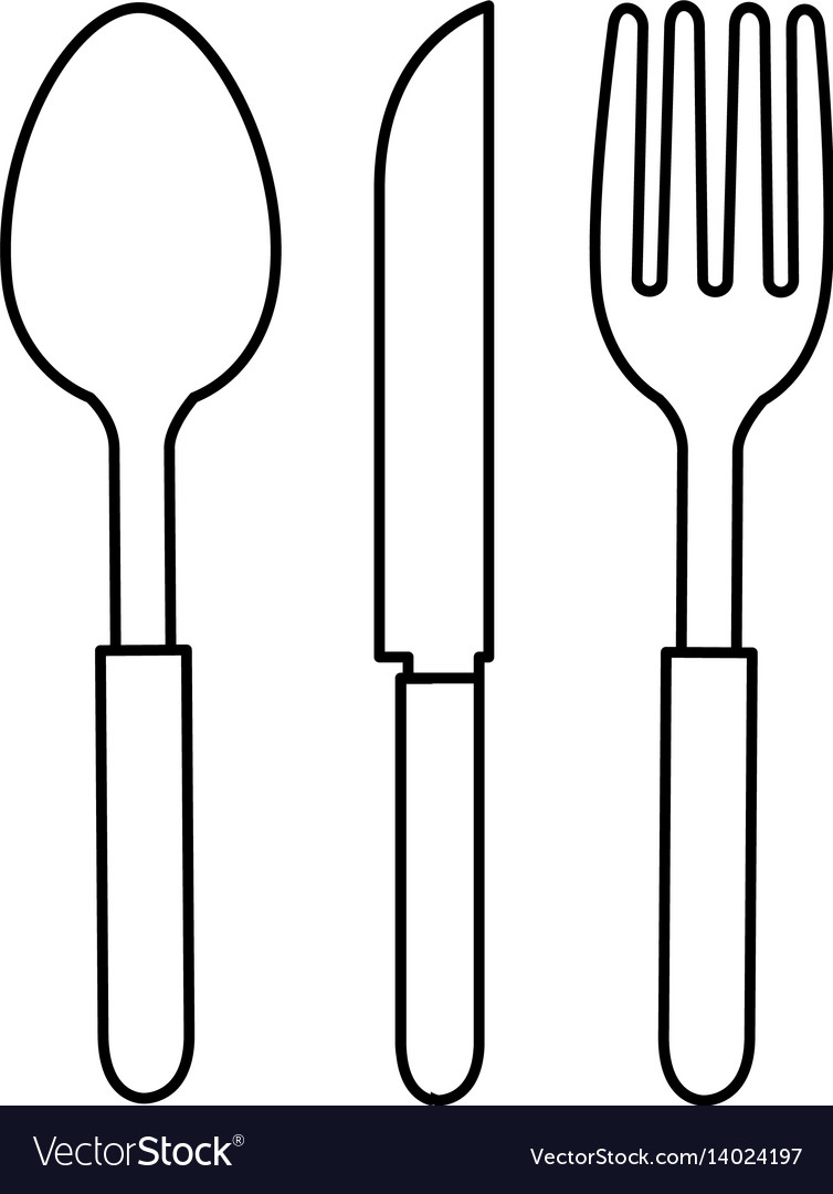 Fork knife and spoon icon Royalty Free Vector Image