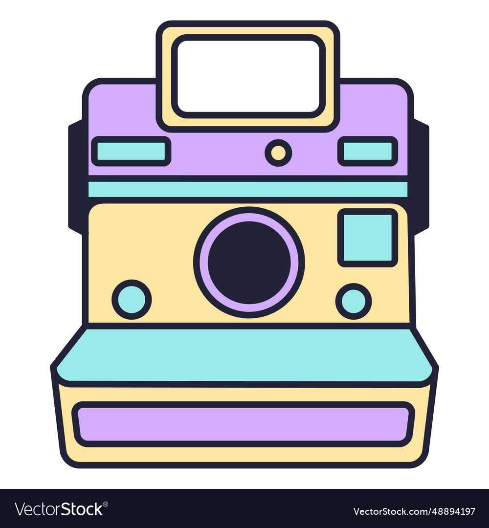 Instant camera design color stroke