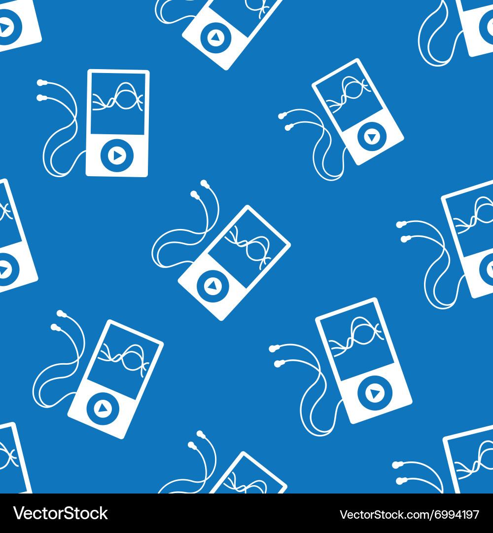 Music player seamless pattern Royalty Free Vector Image
