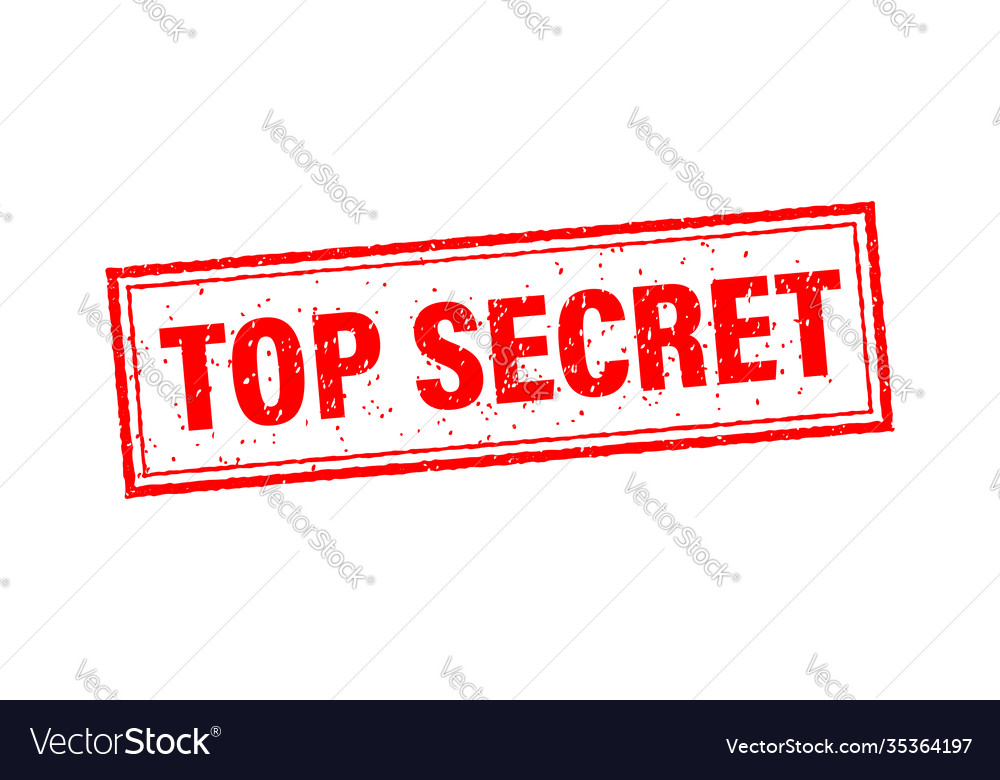 Red icon with top secret concept isolated Vector Image