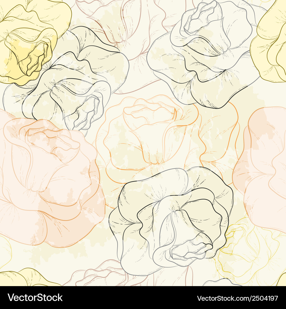 Rose seamless pattern Royalty Free Vector Image