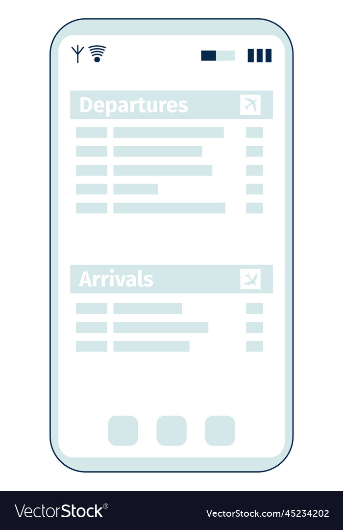 Airport schedule app arrival and departures plane