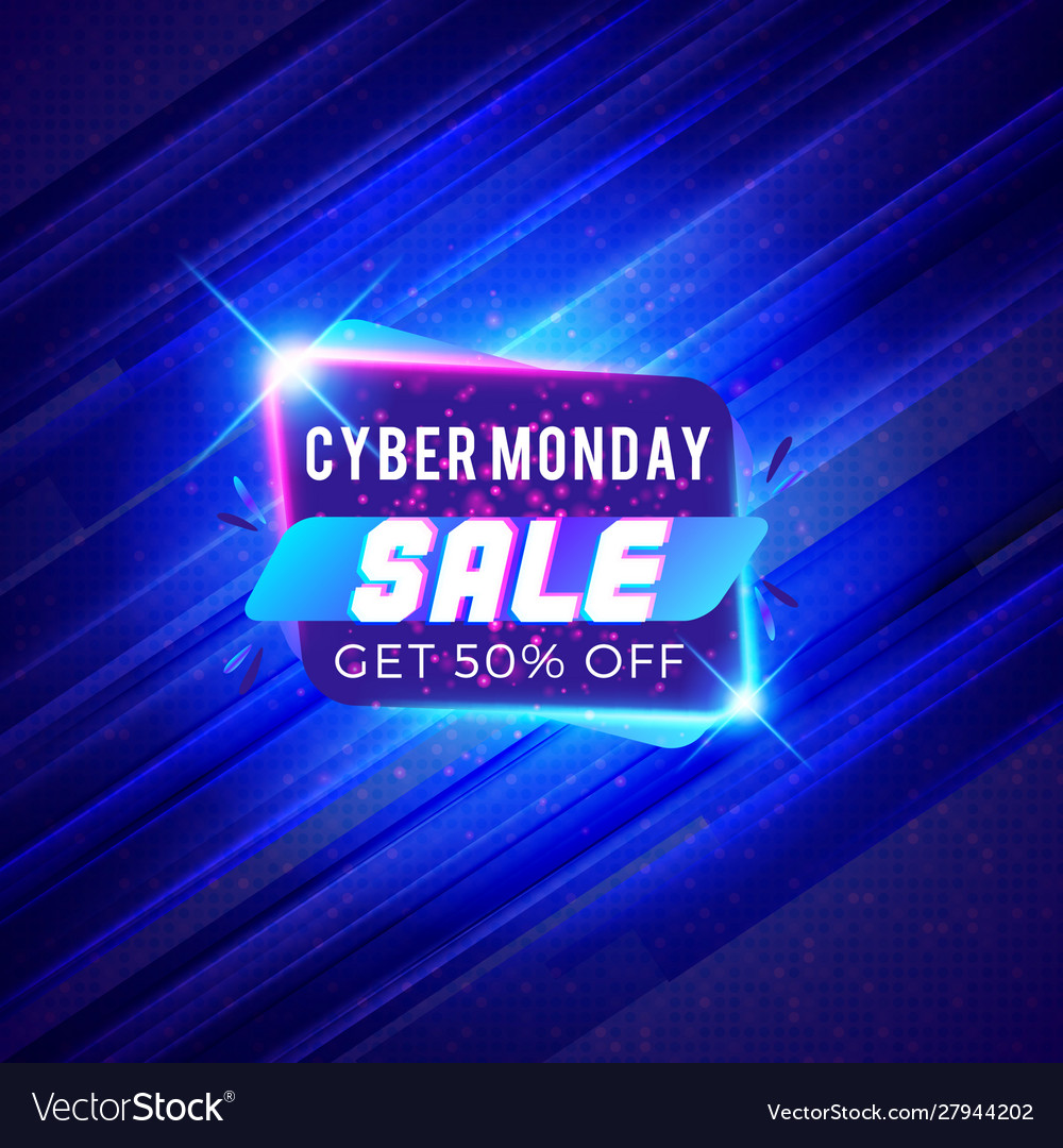 Cyber monday sale sticker discount banner special