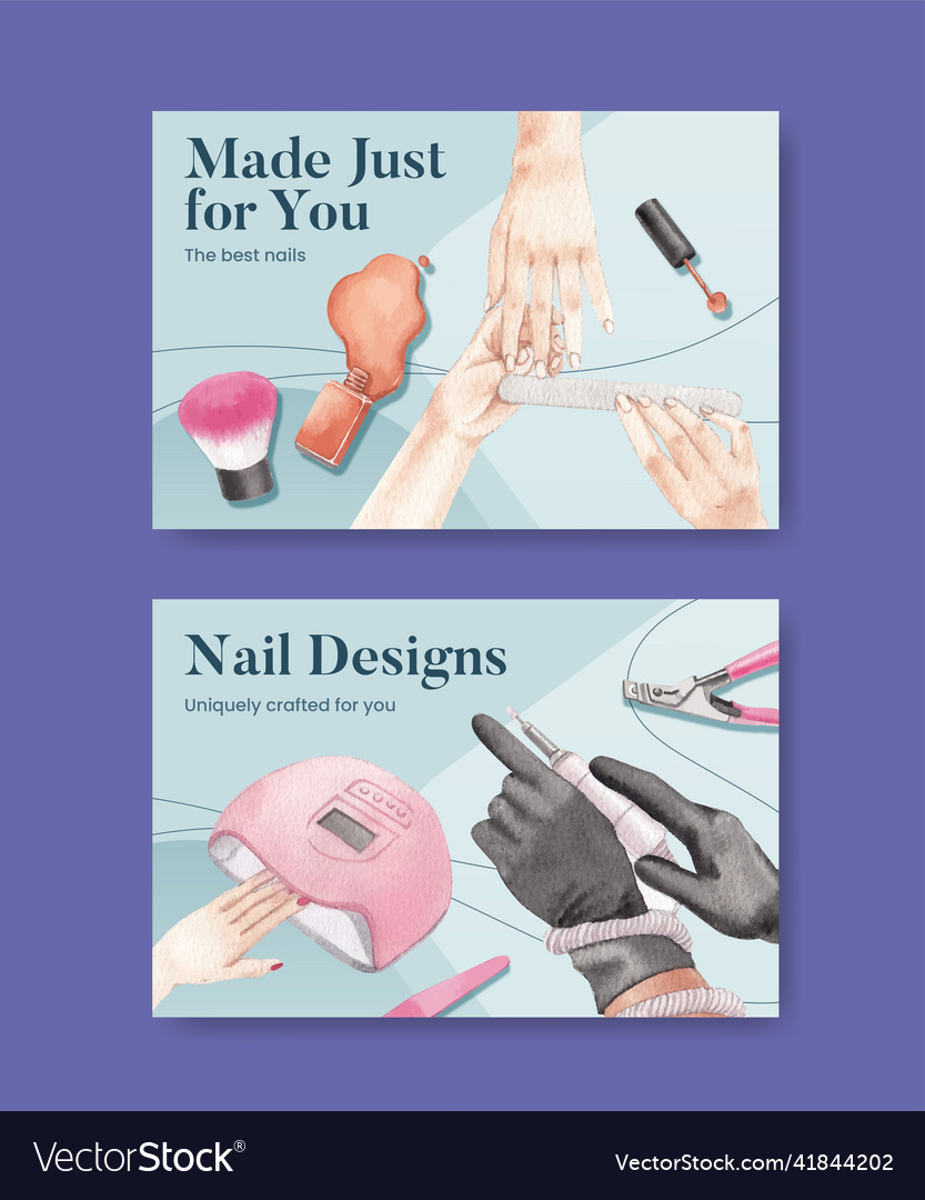 Facebook template with nail salon