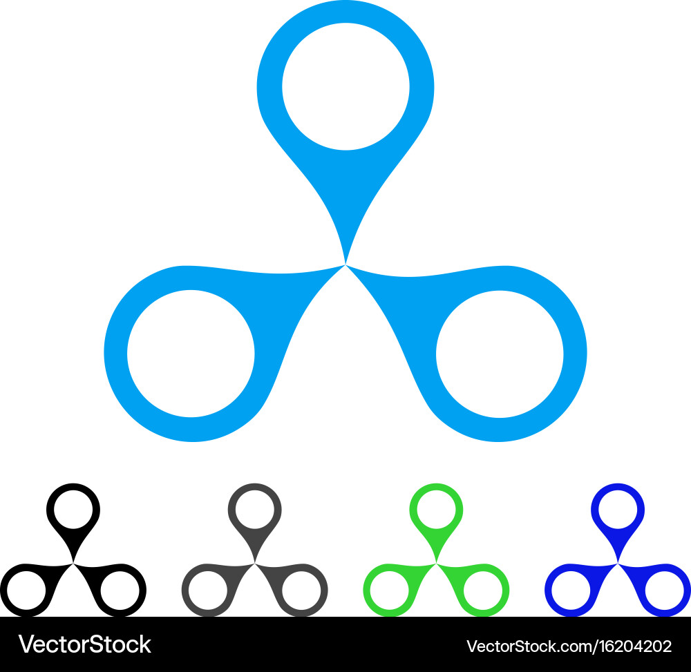Map markers flat icon Royalty Free Vector Image