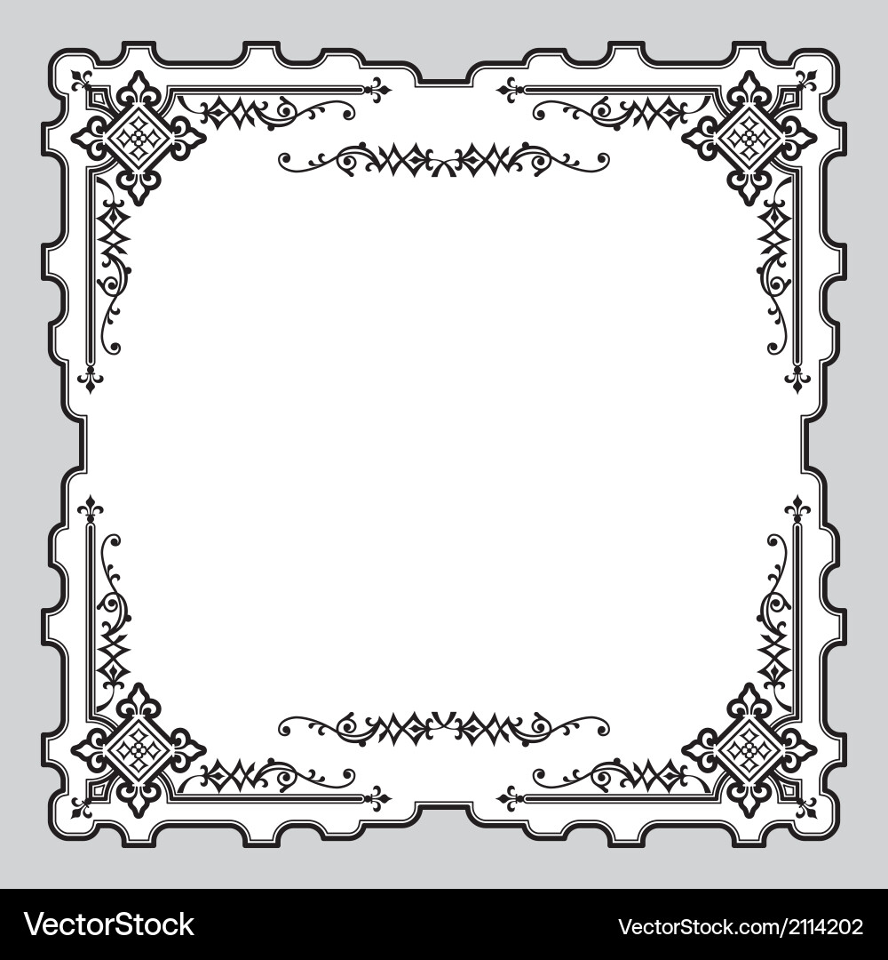 Ornament frame Royalty Free Vector Image - VectorStock